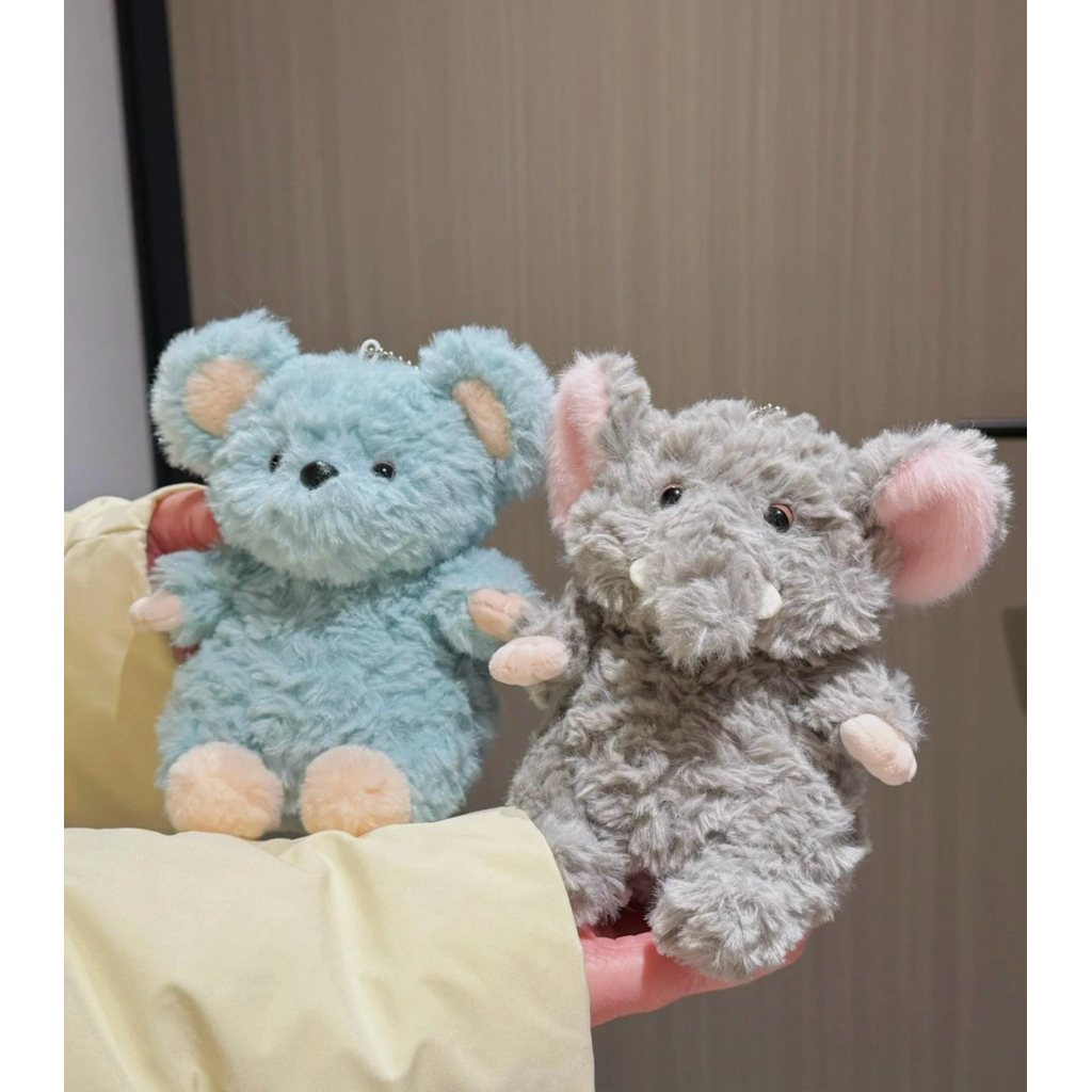 Móc Khoá Thú Nhồi Bông Animal Động Vật Sở Thú Voi Gấu Trúc Đỏ Koala Chuột Gấu Teddy Lông Xù Siêu Mềm Mịn Siêu Dễ Thương