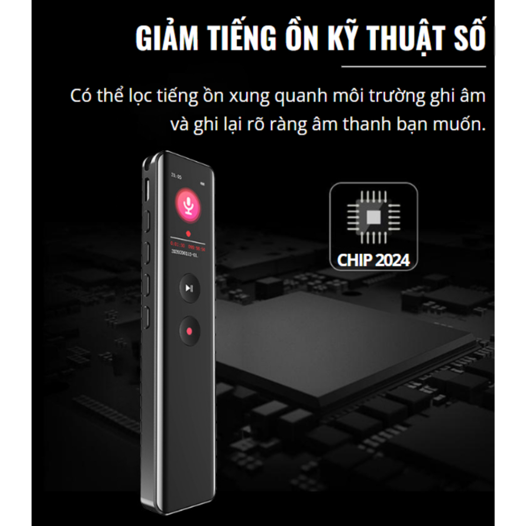 Máy Ghi Âm Chuyên Nghiệp Doscom DR7 Tích Hợp Lọc Âm, Giảm Tiếng Ồn - Ghi Liên Tục 36 Giờ