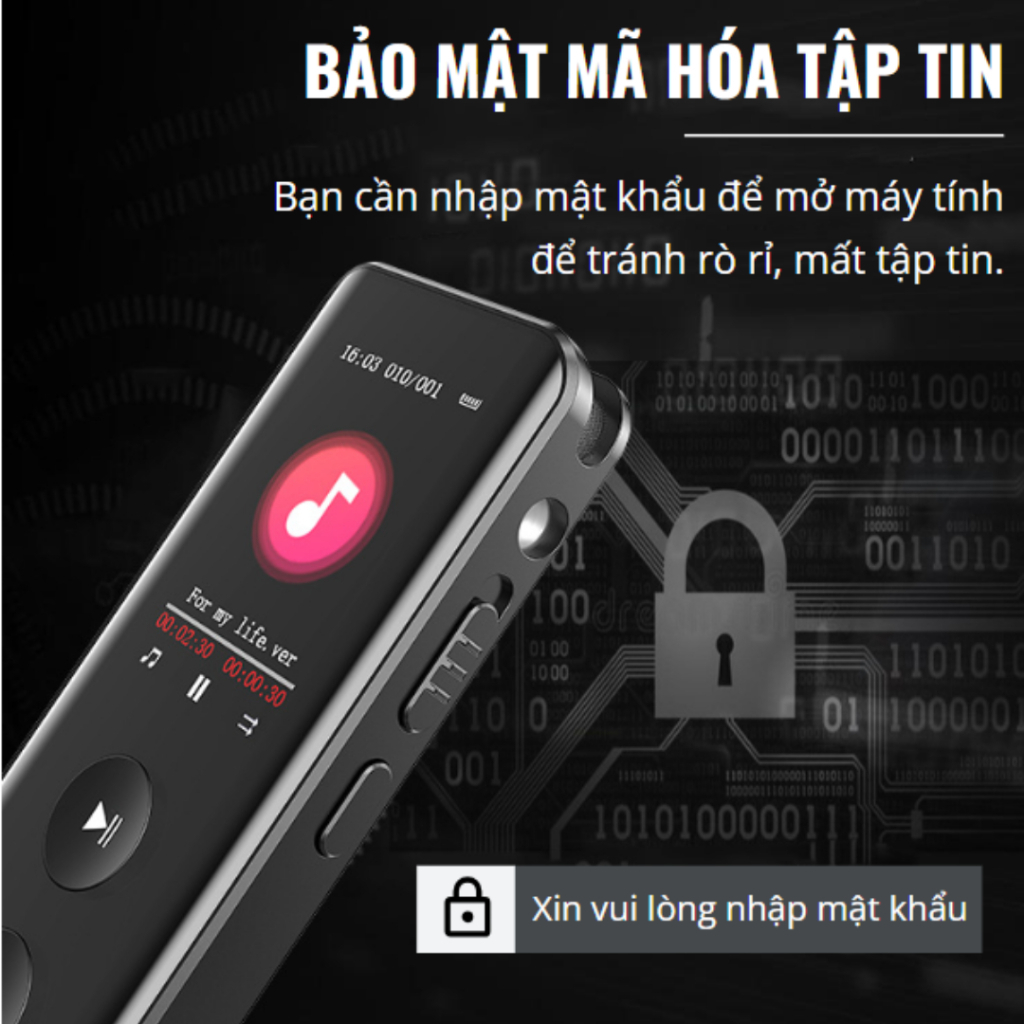 Máy Ghi Âm Chuyên Nghiệp Doscom DR7 Tích Hợp Lọc Âm, Giảm Tiếng Ồn - Ghi Liên Tục 36 Giờ