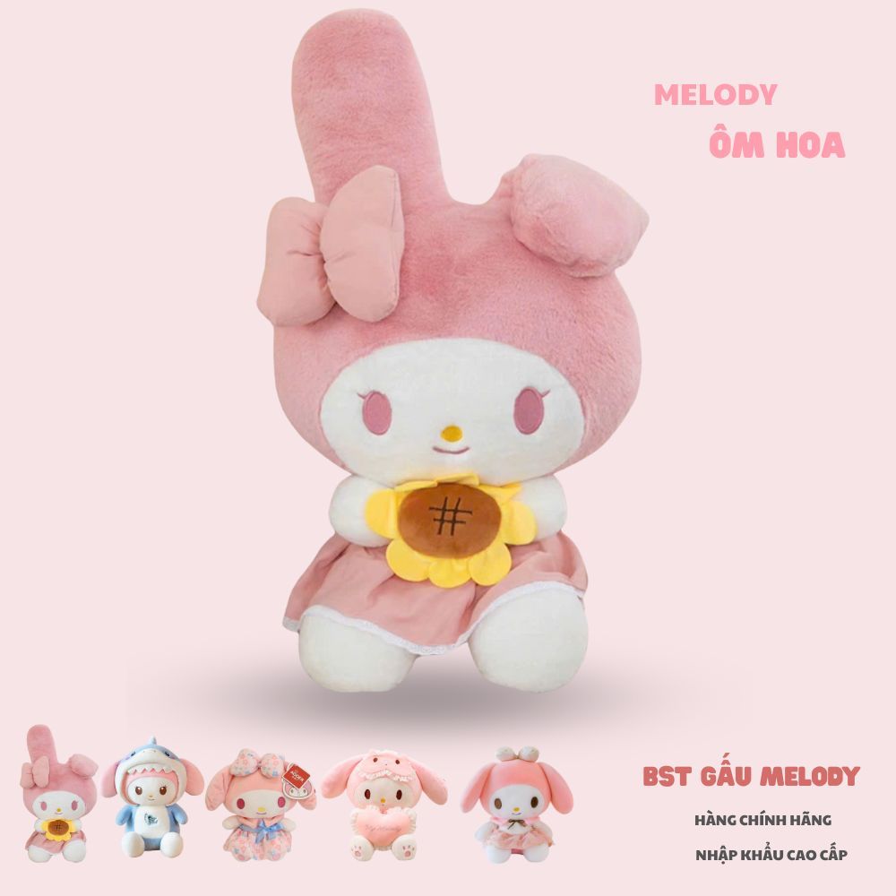 [ BST ] Gấu Bông Kuromi Melody Phối Váy Nhiều Mẫu Đáng Yêu, Thú Nhồi Bông Kuromi Melody Nhật Bản Cao Cấp