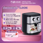 Nồi chiên không dầu 9.2 Lít Nhập Khẩu Fujihome, Nồi chiên không khí cơ tự ngắt 9.2L lòng nồi lót inox chống dính cao cấp — ảnh 1