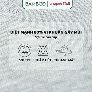 Tất sợi tre cổ thấp Bamboo cao cấp phù hợp chơi thể thao, khử mùi, thấm hút mồ hôi cho cả nam nữ