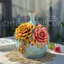 Bình Hoa Đắp Nổi Gốm Sứ Bát Tràng Dáng Hút Lộc Tỳ Bà Phong Thủy Decor Trang Trí Phòng Khách