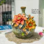 Bình Hoa Đắp Nổi Gốm Sứ Bát Tràng Dáng Hút Lộc Tỳ Bà Phong Thủy Decor Trang Trí Phòng Khách
