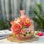 Bình Hoa Đắp Nổi Gốm Sứ Bát Tràng Dáng Hút Lộc Tỳ Bà Phong Thủy Decor Trang Trí Phòng Khách