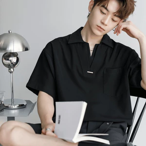 Áo Polo nam cao cấp SAVILA Cổ V Chất Cotton Lạnh Thoáng Mát, Thanh Lịch - SHINGHAI