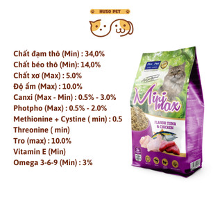 Hạt Minimax Dành Cho Mèo Vị Cá Ngừ 350g Bổ Sung Protein Vitamin Và Khoáng Chất ProPet