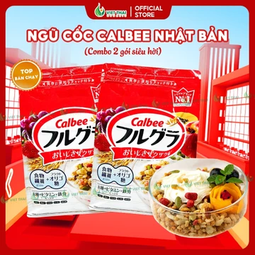 [COMBO SIÊU HỜI] Ngũ Cốc Calbee Nhật Bản Dinh Dưỡng Ăn Kiêng Giảm Cân Granola Ăn Sáng Ít Đường Combo 2 Gói 700G
