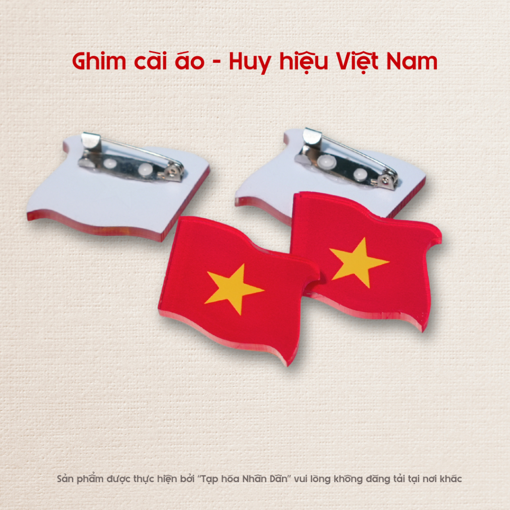 [HÀNG ĐẸP] Ghim cài áo - Huy hiệu Việt Nam, Pin cài áo lá cờ Việt Nam ...