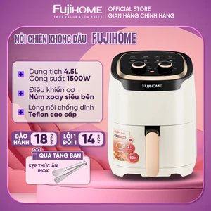 Nồi chiên không dầu 4.5 Lít nhập khẩu Fujihome A4EW công suất 1400W chính hãng tặng kèm kẹp gắp