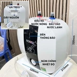 6L | ROSSI 6 lít - Bình nóng lạnh mini rửa bát cấp trên / cấp dưới cho bếp 1500w R20 06 BL HW R2006BL R2006HW — ảnh 2