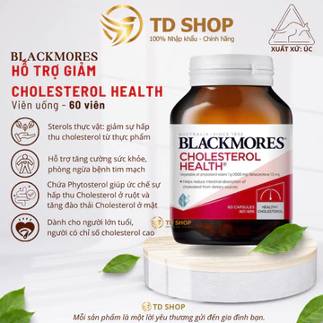 [NK Úc] Viên uống cân bằng mỡ máu, giảm cholesterol Blackmores Cholesterol Health 60 viên - TD Shop