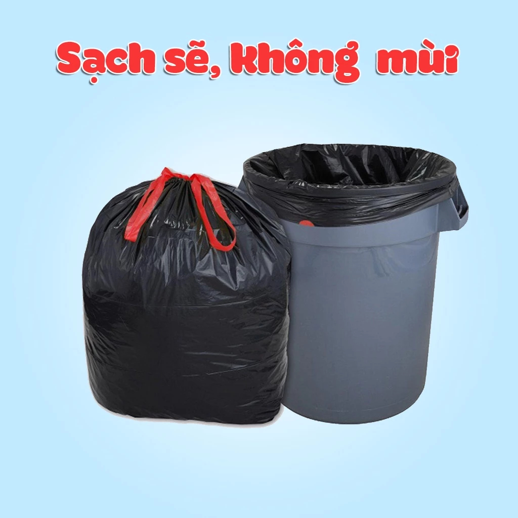 Túi Đựng Rác Tự Phân Huỷ Có Dây Rút 10 lít,25 lít, 50 lít  Chính Hãng vipaco