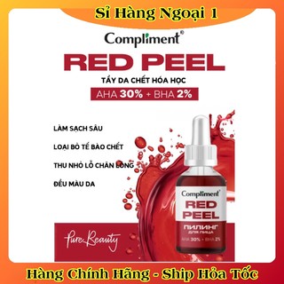 Serum Red Peel COMPLIMENT AHA 30% + BHA 2% Thu Nhỏ Lỗ Chân Lông, Dưỡng Sáng Da của Nga