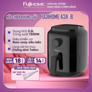 Nồi chiên không dầu 3.2L Nhập Khẩu Fujihome tự ngắt, Nồi chiên mini ko dầu cơ tự ngắt 3.2 lít chống dính cao cấp