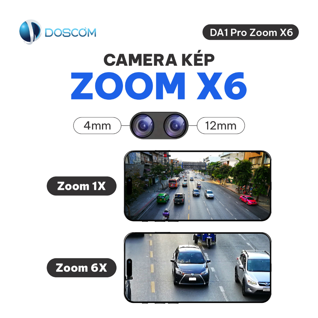(Tặng Sim 4G) Camera 4G Mini Doscom DA1 Pro Zoom X6 Giám Sát An Ninh 360 độ - Đàm Thoại 2 Chiều