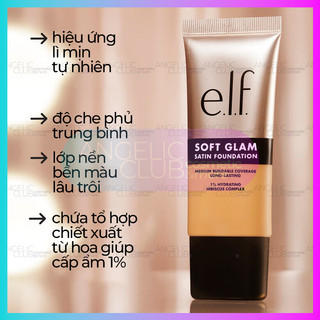 Kem nền ELF Soft Glam Satin Foundation – Foundation e.l.f lâu trôi, mịn lì tự nhiên 30ml