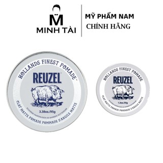 Sáp Vuốt Tóc Nam REUZEL Clay Matte Pomade - Hàng Chính Hãng