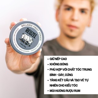 [ Full Size ] Sáp Vuốt Tóc Nam REUZEL Extreme Hold Matte Pomade