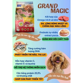 Hạt GrandMagic dành Cho Chó Từ 3 Tháng Tuổi Vị Bò Gà & Hải Sản 1kg Bổ Sung Dinh Dưỡng Pro-Pet