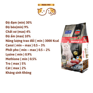 Hạt Cho Mèo Pro-Cat Kitten Khỏe Da Mướt Lông Miễn Dịch , Cho Mèo Từ 2-12 Tháng Tuổi Pro-Pet