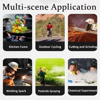 Mặt nạ bảo vệ trong suốt chống bụi, chống khói dầu, chống gió, chống va đập, chống sương mù, mặt nạ bảo vệ mũ hàn và mài