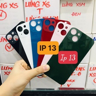 Lưng kính, lưng vỏ dùng cho máy iphone 13, ip 13 lỗ cam to