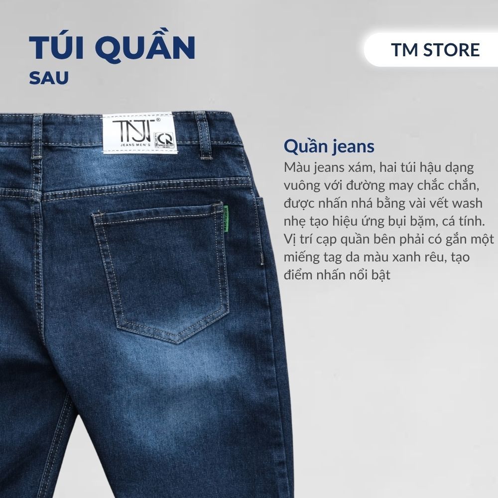 Quần Short Jean Nam Co Giãn 4 Chiều, Xanh Đậm Wash Sáng, Form Slimfit Trẻ Trung | BigBuy360 - bigbuy360.vn