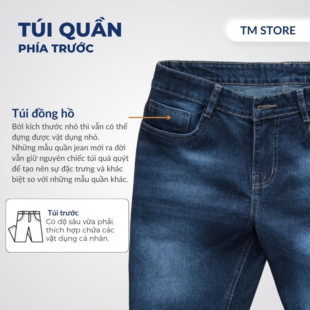 Quần Short Jean Nam Co Giãn 4 Chiều, Xanh Đậm Wash Sáng, Form Slimfit Trẻ Trung | BigBuy360 - bigbuy360.vn