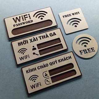 Bảng Gỗ Decor WiFi Khắc ID, Mật Khẩu Theo Yêu Cầu - Bảng Gỗ Password Wifi