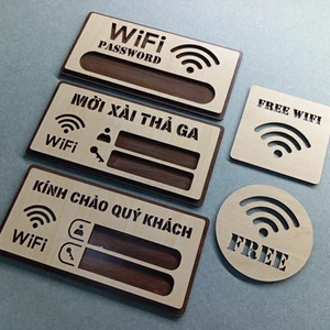 Bảng Gỗ Decor WiFi Khắc ID, Mật Khẩu Theo Yêu Cầu - Bảng Gỗ Password Wifi