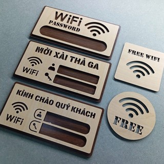 Bảng Gỗ Decor WiFi Khắc ID, Mật Khẩu Theo Yêu Cầu - Bảng Gỗ Password Wifi