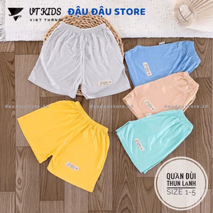 Set 5/10 Quần Đùi Mác Quần Chục VT Thun Lạnh Cho Bé Gái Bé Trai 4-15kg mềm mịn thoáng mát QL09 Đậu Đậu Store