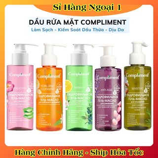 Gel, dầu rửa mặt Compliment Hydrophilic gel-oil cleanser dịu nhẹ, sạch sâu 150ml  của Nga
