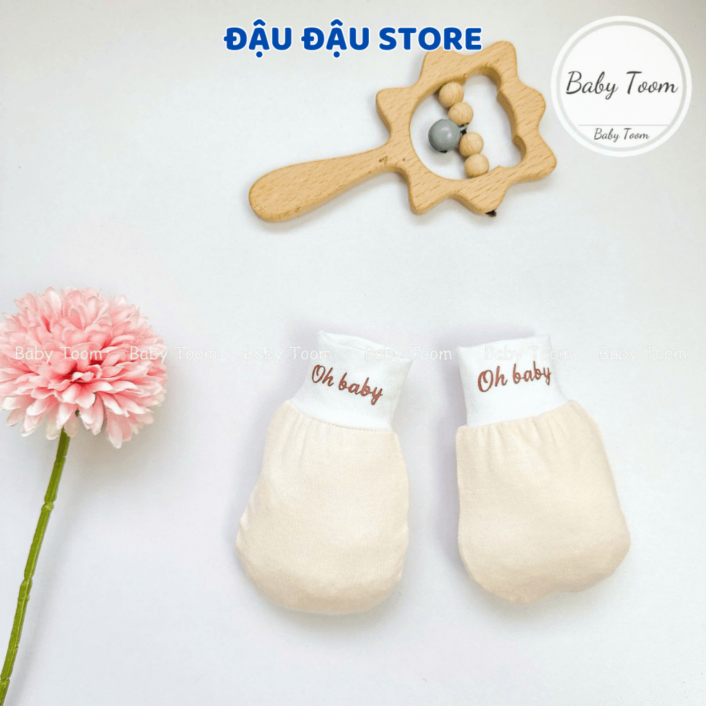(SET 2 ĐÔI) Bao Tay BABY TOOM Thun Petit Cho Bé sơ sinh mềm mịn thoáng mát co giãn in họa tiết Đậu Đậu Store