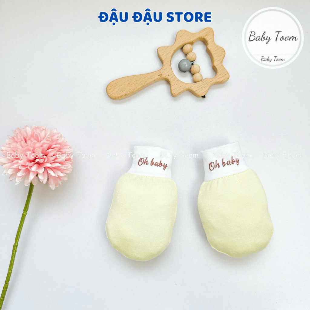 (SET 2 ĐÔI) Bao Tay BABY TOOM Thun Petit Cho Bé sơ sinh mềm mịn thoáng mát co giãn in họa tiết Đậu Đậu Store