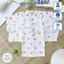 Set 3/5 Áo Dài Tay Vạt Chéo HH Nền Trắng In hoạ tiết cho bé sơ sinh 0-9 tháng [HH-AL07T] Đậu Đậu Store