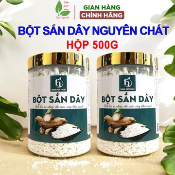 Bột sắn dây Trung Huy foods, hộp 500g bột sắn dây ta nguyên chất, thanh nhiệt, chuẩn xịn