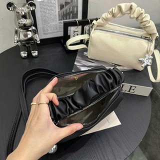 Túi Xách Nữ mini Quai Nhúm Da gạo Kèm Móc Khóa Bạc thời trang hàn quốc - NQ282