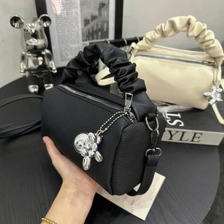 Túi Xách Nữ mini Quai Nhúm Da gạo Kèm Móc Khóa Bạc thời trang hàn quốc - NQ282
