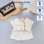 Set 3/5 Bộ Cộc Tay Sơ Sinh Tăm Lạnh Vạt Chéo LT in hoạ tiết mềm mịn Cho Bé Trai Gái 3-9kg Đậu Đậu Store