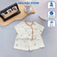 Set 3/5 Bộ Cộc Tay Sơ Sinh Tăm Lạnh Vạt Chéo LT in hoạ tiết mềm mịn Cho Bé Trai Gái 3-9kg Đậu Đậu Store