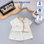 Set 3/5 Bộ Cộc Tay Sơ Sinh Tăm Lạnh Vạt Chéo LT in hoạ tiết mềm mịn Cho Bé Trai Gái 3-9kg Đậu Đậu Store
