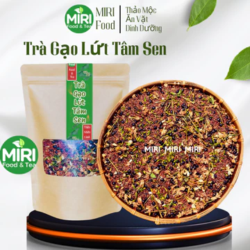 1Kg Trà GẠO LỨT TÂM SEN MIRI, Tim sen, hỗ trợ an thần, ngủ ngon, thanh lọc cơ thể, trà thảo mộc