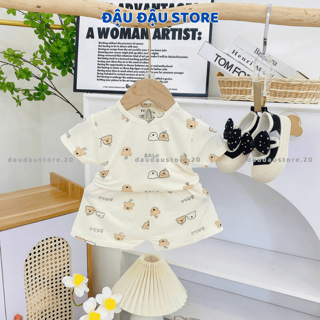 (Bộ Cộc Chui) Set 2 - 5 Bộ Quần Áo Cộc Tay Thun Lạnh Sơ Sinh Chui Đầu mềm mịn cho bé 4-15 kg TG-CL10 Đậu Đậu Store