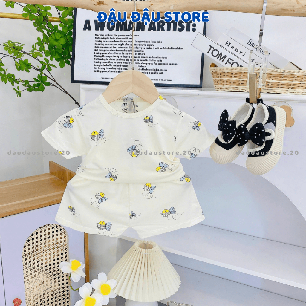 (Bộ Cộc Chui) Set 2 - 5 Bộ Quần Áo Cộc Tay Thun Lạnh Sơ Sinh Chui Đầu mềm mịn cho bé 4-15 kg TG-CL10 Đậu Đậu Store