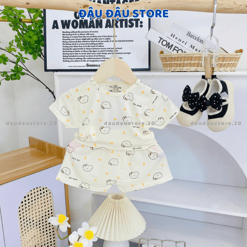 (Bộ Cộc Chui) Set 2 - 5 Bộ Quần Áo Cộc Tay Thun Lạnh Sơ Sinh Chui Đầu mềm mịn cho bé 4-15 kg TG-CL10 Đậu Đậu Store
