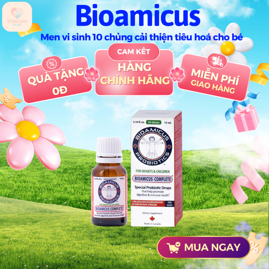 [Chính hãng]Bioamicus men vi sinh 10 chủng cải thiện tiêu hoá, tăng ...