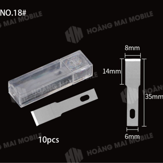 (10 cái) Lưỡi dao cạy nắp lưng điện thoại, dùng để luồn khe, cạy mở và tách keo