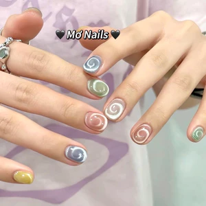 Nail Box Thiết Kế Móng Úp, Mong Giả Đa Sắc Nổi Bật Măt Mèo Xoay Vũ Trụ M05